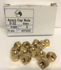 15 - midwest fastener 36-b nuts acorn cap nut  61062 brass # 12245