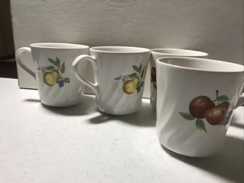 Corning Ware Corelle Chutney Swirl Coffee Cups Mugs Lot Of 8