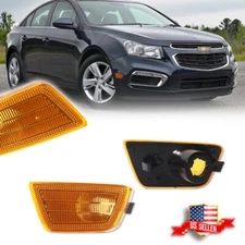 For 2011-2015 Chevy Cruze Amber Lens Front Bumper Side Marker Lights Assembly