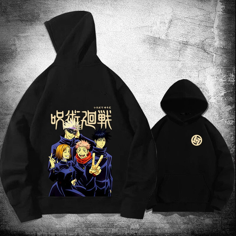 VETEMENTS Felpa con cappuccio Jujutsu Kaisen anime cappucci felpa con cappuccio pulli cappotto cotone
