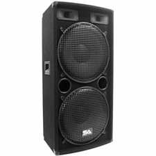 Seismic Audio Dual 15" PA DJ SPEAKER 500 Watts PRO AUDIO ~ NEW Band