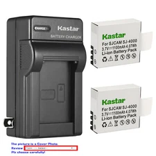 Kastar Battery AC Wall Charger for SJCAM SJ4000B & SJCAM SJ500X Elite Camera