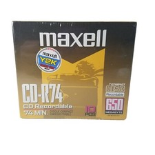 Maxell CD-R 650 MB 74 Minute Premium Grade 8X CD-R74 Pack of 10 - SEALED