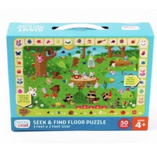 CHUCKLE & ROAR - Seek & Find Floor Puzzle 3ft x 2ft 50pcs Spring Easter