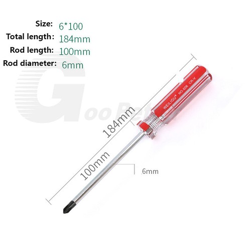 3/5/6mm Magnetic Screwdrivers Extra long Shaft Phillips Cross Slotted Hand Tool - Picture 27 of 36