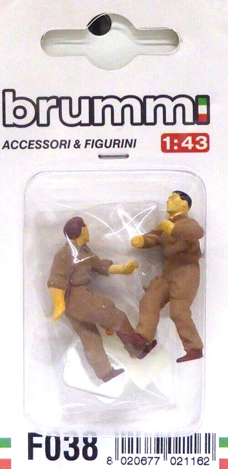 FIGURINI MECCANICI (2) SPOSTANO AUTO (BIS) (SC.FERRARI 1961) 1/43 Brumm  F038 - Immagine 2 di 2