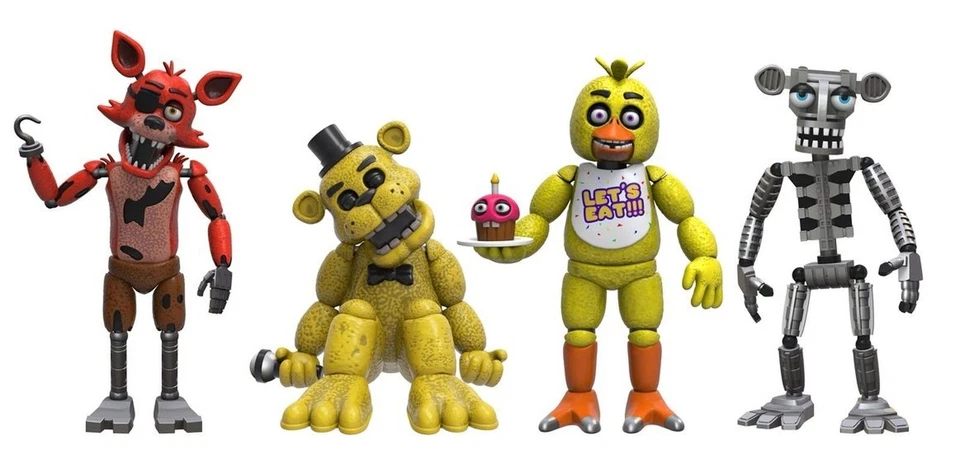 Five Nights at Freddy's paquete de cuatro figuras de vinilo de 2 pulgadas conjunto #1 (NUEVO) EE. UU. Vendedor Foto 2 de 4