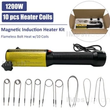 1200W Magnetic Induction Heater Kit Tool for Automotive Flameless Heat+10 Coils