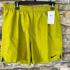 NIKE SWIM 5" VOLLEY TRUNK SHORT Mesh Lined Pockets Men's XL Olive Green NWT