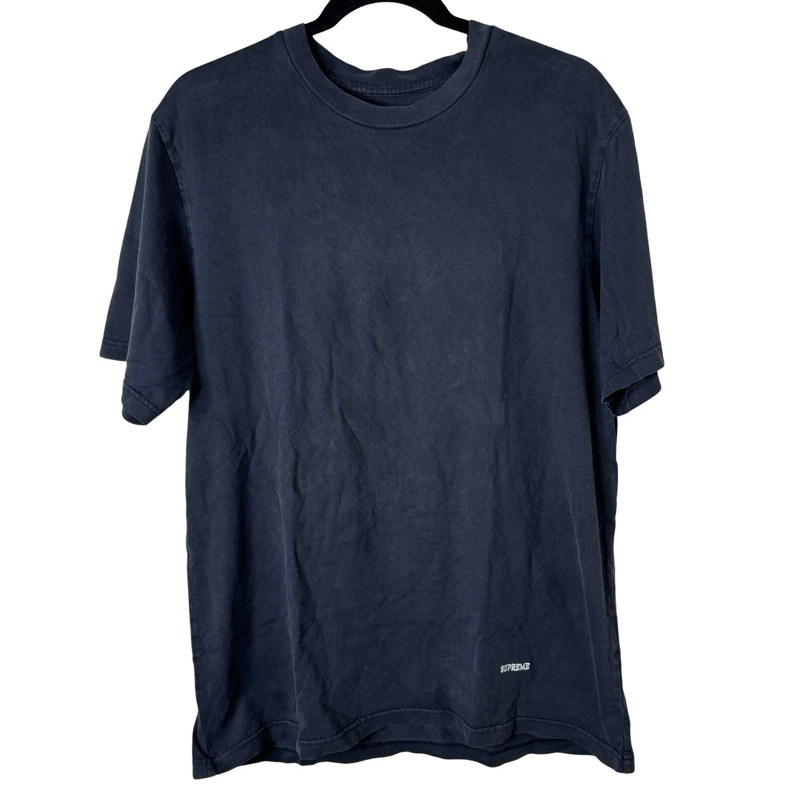 Grand t shirt noir uni homme Supreme
