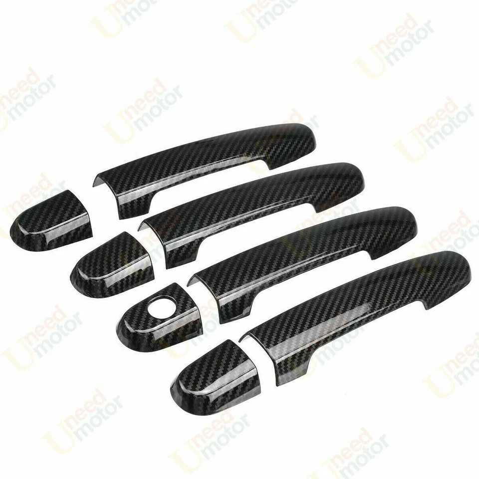 Fit For Toyota Corolla 2003-2011 Carbon Fiber Style Door Handle Cover Trim - Image 3 of 4