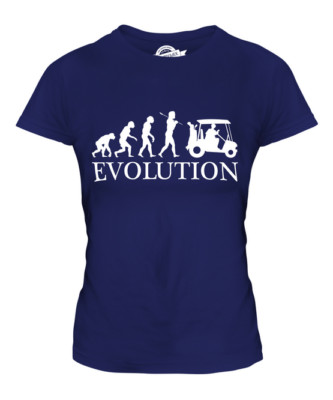 GOLF CART EVOLUTION OF MAN DAMEN T-SHIRT TEE TOP GESCHENK SPORT GOLFER