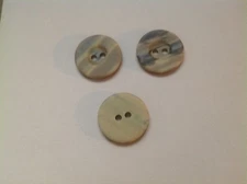 NEW 15 3/4 INCH WOOD GRAIN DESIGN  FLAT WIDE RIM BUTTONS 2 HOLE 
