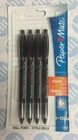 PAPERMATE COMFORTMATE ULTRA RETRACTABLE BALL POINT 4 PENS 1MM MEDIUM BLACK