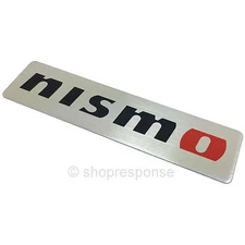 Nismo Brushed Aluminum Metal Emblem Badge Silver 99993-RN209 Authentic Genuine