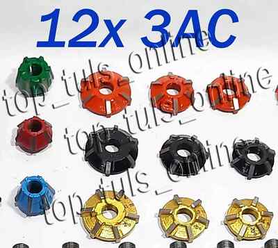 12x 3 ANGLES CUT VALVE SEAT CUTTER SET + 5.5 MM GUIDE CARBIDE TIPPED