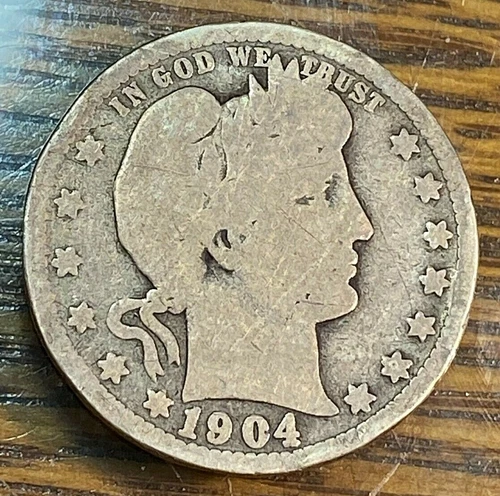 1904-O Better Barber Quarter Nice Original Good/AG CHRC