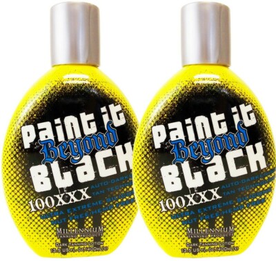 2 Millennium Tanning PAINT IT BEYOND BLACK 100XXX Bronzer Indoor Outdoor Lotion