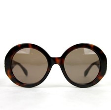 375 Alexander McQueen Havana Acetate Round Sunglasses AM0032S 429178 2302