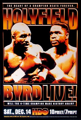 VINTAGE ORIGINAL EVANDER HOLYFIELD VS. CHRIS BYRD BOXING FIGHT POSTER
