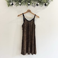 Vintage Urban Outfitters Y2K Leopard Fitted Tank Dress Large New JE Deadstock