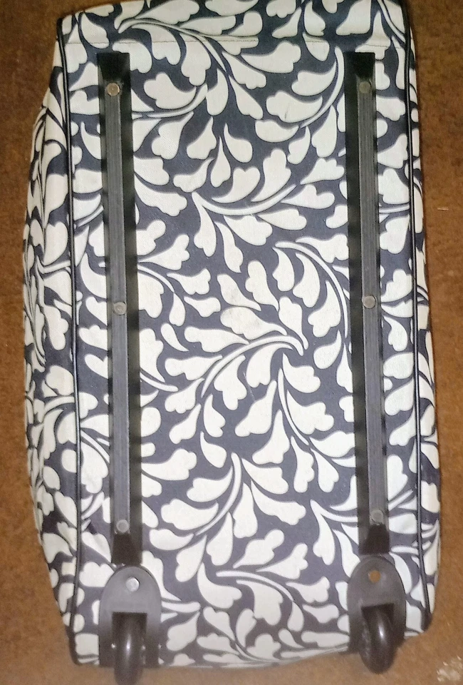 American Tourister Large Travel Tote Carry  On Set Black & Cream Floral - Image 2 of 4
