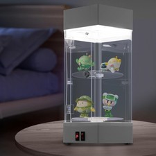 360° Electric Jewelry Rotating Clear Display Case with Built In LED 10.63"x18.9"