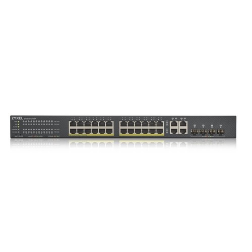 Zyxel GS1920-24HPv2 28-Port Managed PoE Switch 24xGbE + 4x Gigabit Uplink Rack - 第 2/5 張圖片