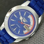 COLLECTIBLE SEIKO 5 AUTOMATIC 7009A JAPAN MENS VINTAGE BLUE DIAL WATCH a2880-U