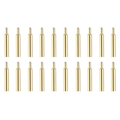 40 Pcs 9.5mm Spring Test Probe Pin, Gold Plated Spring Loaded Thimble Pins