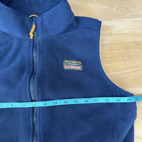 LL Bean Fleece Vest Womens Large Full Zip Pockets Recycled Outdoors Hiking - Picture 8 of 9