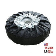 Car Black Sliver 13-19'',17-22'' Spare Tire Tyre Wheel Cover Bag with 80cm