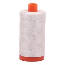 Mako Cotton Thread Solid 50wt 1422yds Silver White A1050-2309