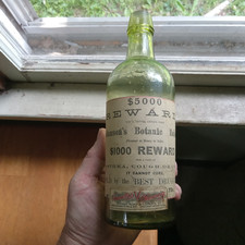 1870s PRETTY CITRON YELLOW GREEN 3 PC MOLD MASTER INK BOTTLE WITH BALSAM LABEL