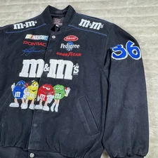 Vintage JH Design Nascar M&M’s Ken Schrader #36 racing jacket Size Small S
