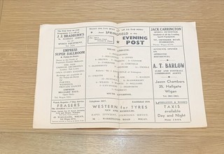 1959 60 Wigan Athletic V South Liverpool