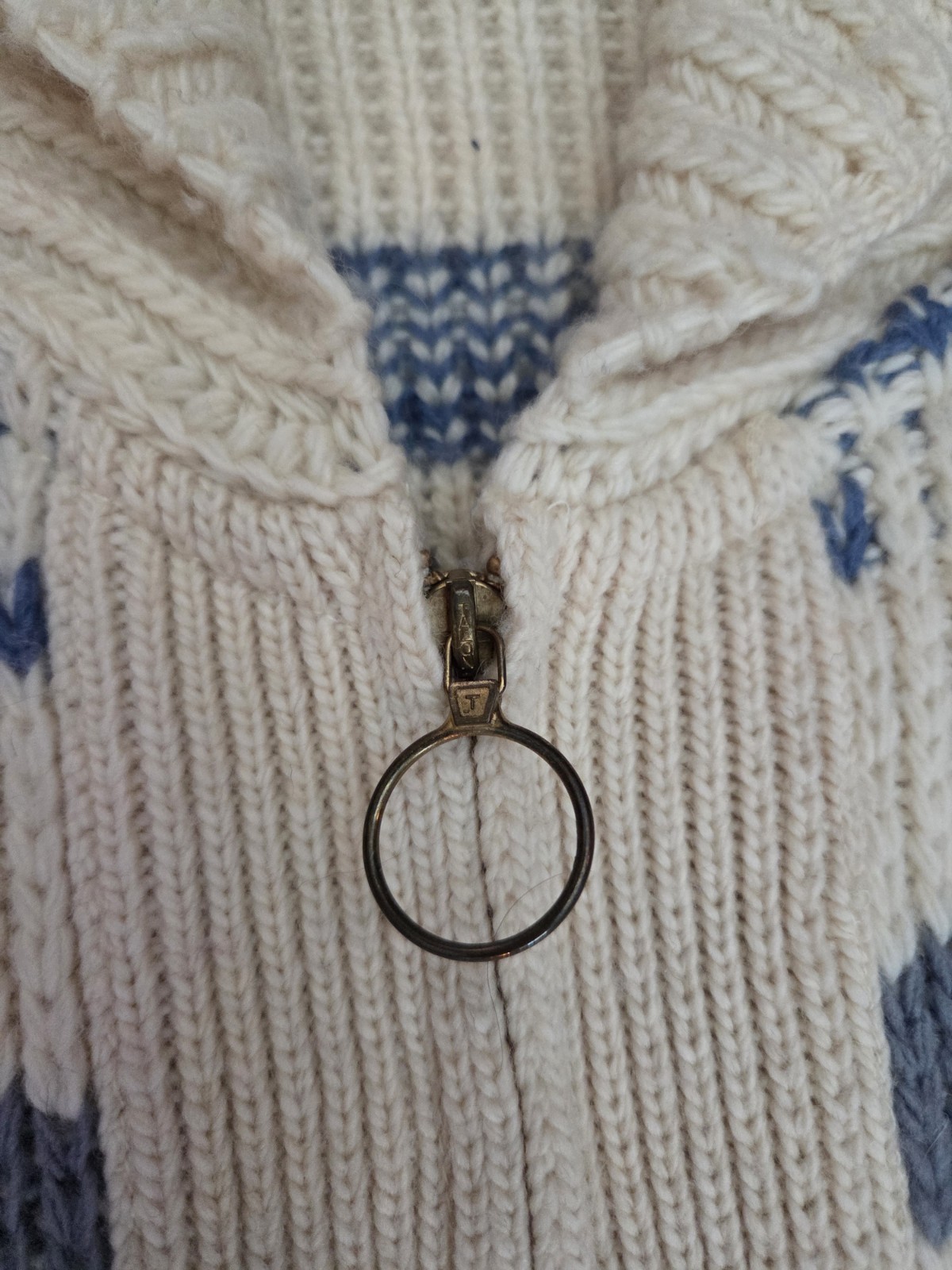 Vintage 80’s Pendleton Aztec Pattern Wool Zip Men… - image 4