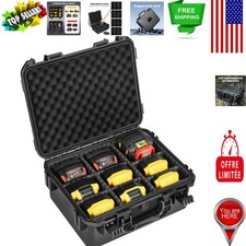 Waterproof Hard Case for Dewalt  Milwaukee Batteries - 9 Compartments Organized