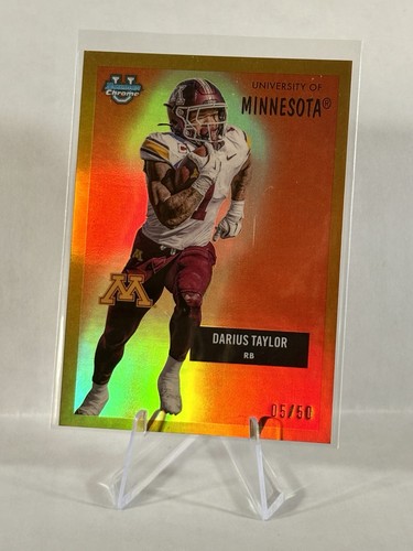 Darius Taylor [Gold Refractor] #55AV-8 2025 Bowman Chrome University 1955 card