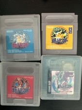 Game boy lot of 4: Pokemon Crystal, Blue, Yellow, Blue, Red Japanese Version