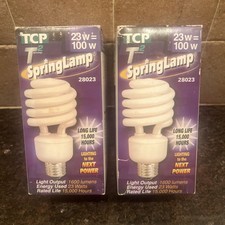 Lot of 2 TCP 28023 Spring Lamp - 23W 2700k - Compact Fluorescent Light Bulb