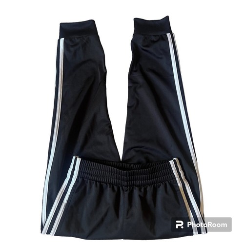 Youth Adidas Small Size 8 Tricot Jogger Black Sweatpants - Picture 5 of 6