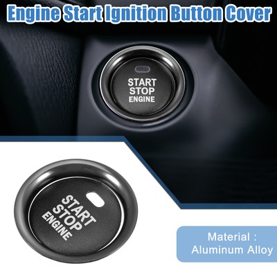 Motor Start Stop KnopfAbdeckung Aufkleber für Mazda 2 3 6 Schwarz