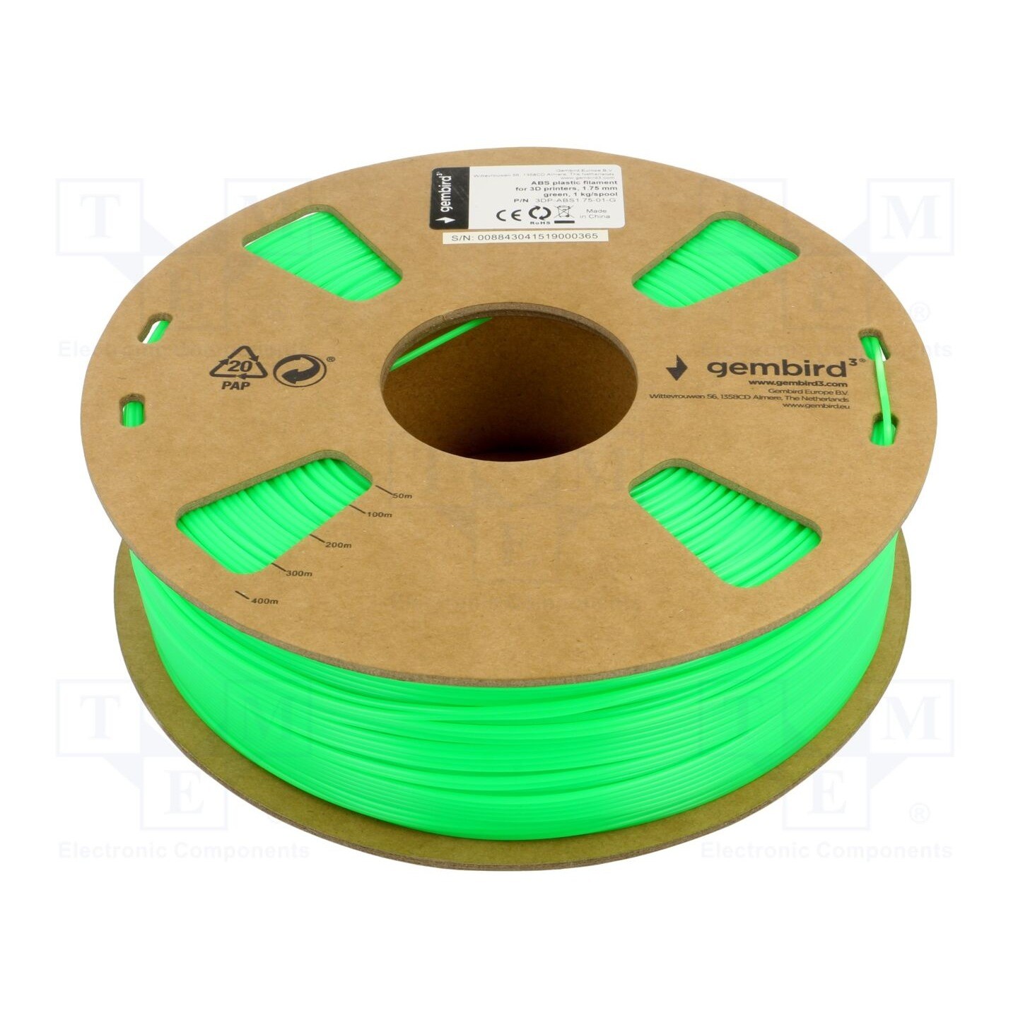 Gembird Grün Filamentcassette Abs 1.75Mm 1Kg Spule (3Dp-Abs1.75-01-G) - Bild 2