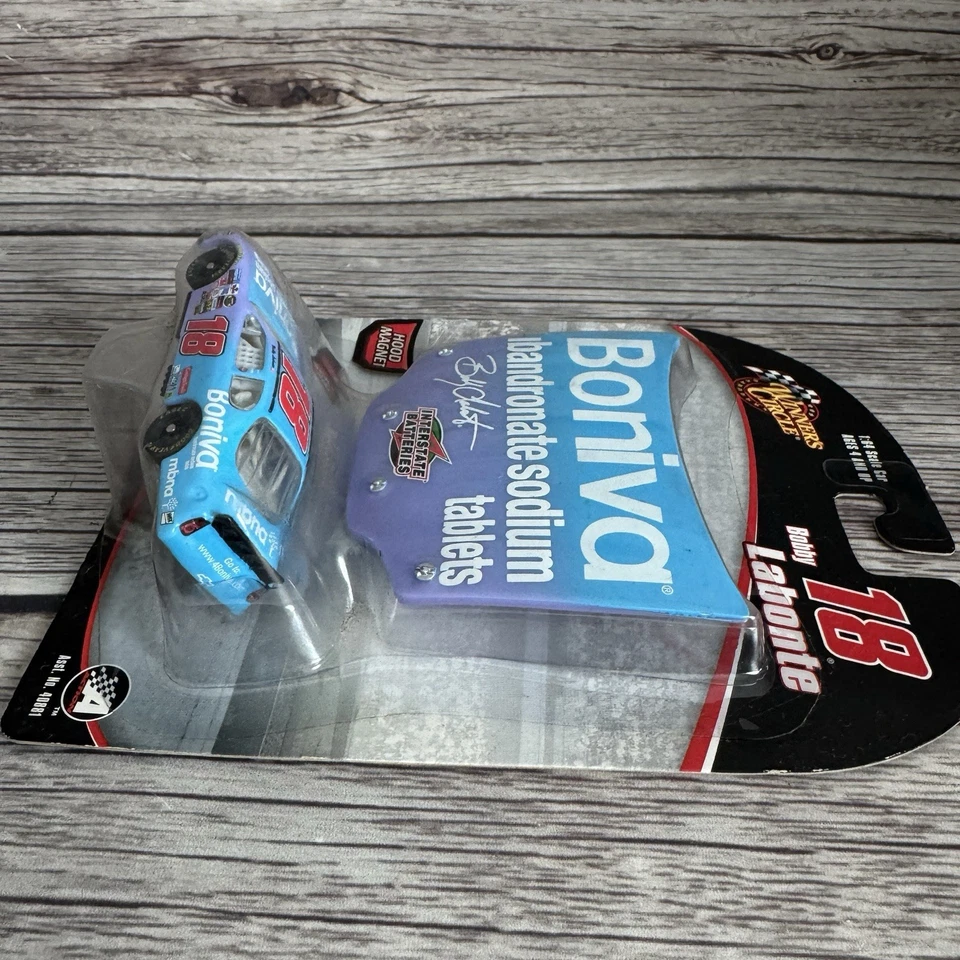 Winner’s Circle #18 Bobby Labonte 1:64 Diecast NASCAR Boniva W/ Hood Magnet 2006 - Image 4 of 4