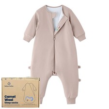 Unisex Toddler Sleep Sack with Feet 1.0 Tog for Ages 18-36 Months, Dusty Pink