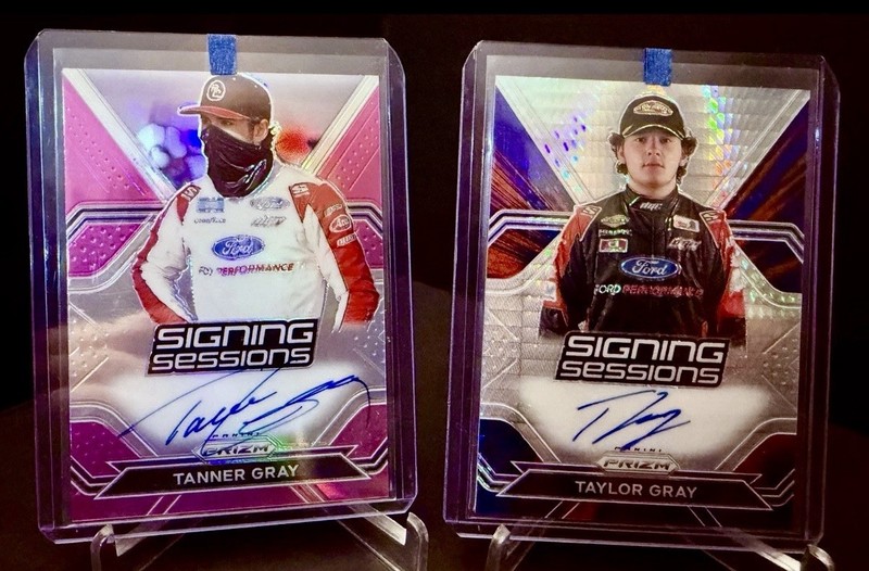  Lot Of 2 2021 Prizm Racing Signing Sessions Tanner Grey Taylor Grey NASCAR