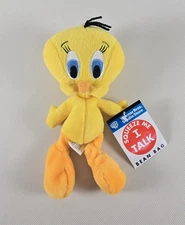 VTG 1998 Squeeze Me Tweety Bird Bean Bag Plush w/tags, no sound, inv. #10885