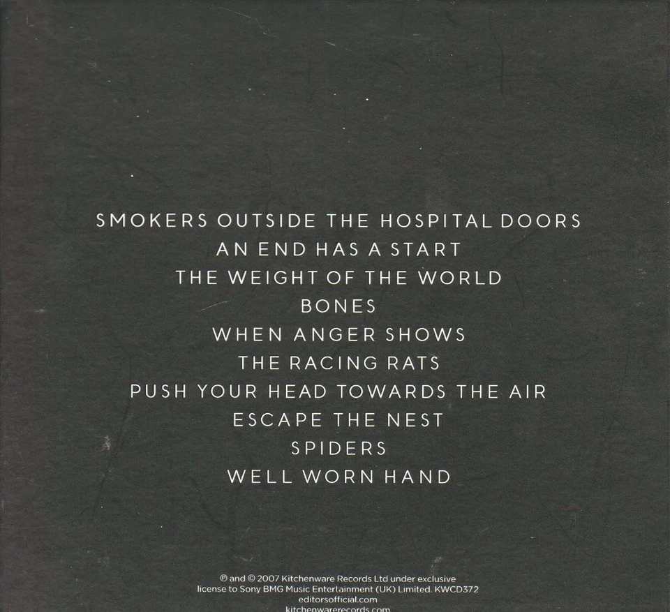 Editors An End Has A Start CD Europe Kitchenware 2007 in gatefold sleeve KWCD372 - Bild 2 von 2