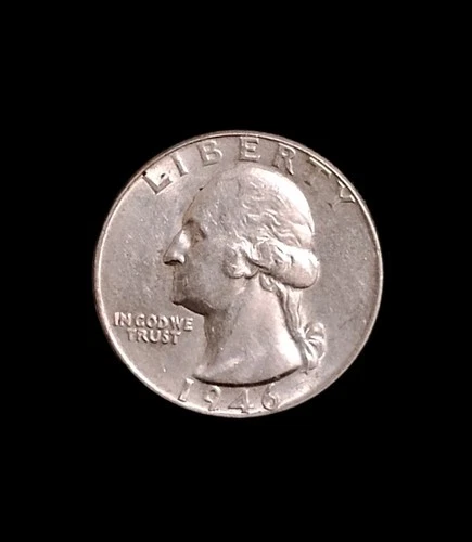1946 Washington Silver Quarter AU NICE COIN